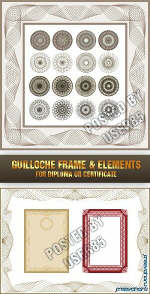       | Guilloche vector frame and elements