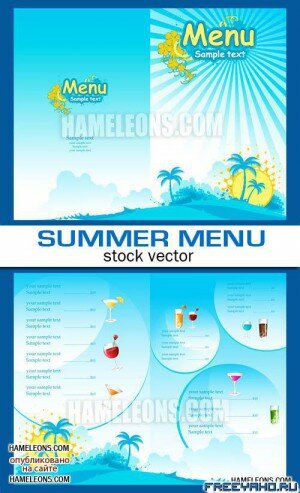         | Summer vector bar menu