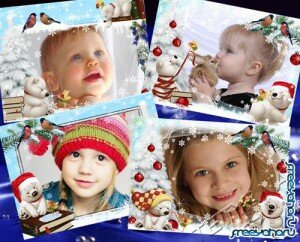 Children PSD Frame - White Taddy