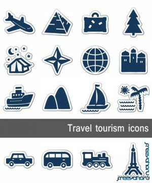 Транспорт и путешествия - векторные иконки | Travel & transport vector icons