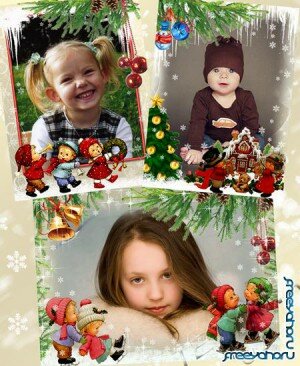 Children PSD Frames For Photo - Happy Winter