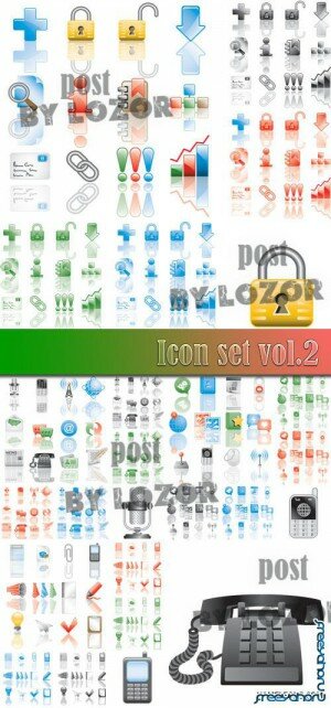 Большая коллекция векторных иконок на разные темы | Icons vector 2