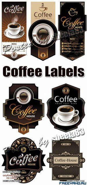    -   | Coffee Labels Vector