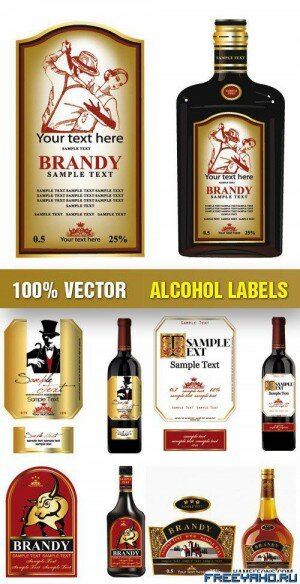        | Stock Vector - Alcohol Labels