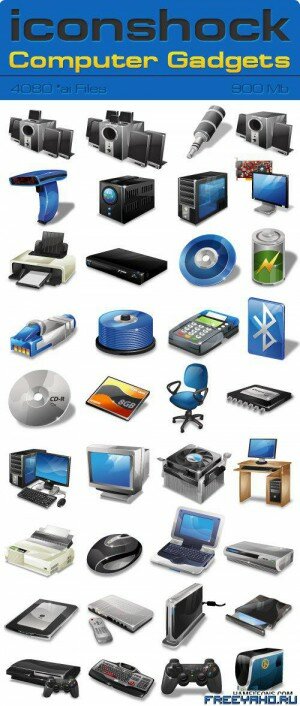       IconShock - Super Vista Computer Gadgets Illustrator Sources