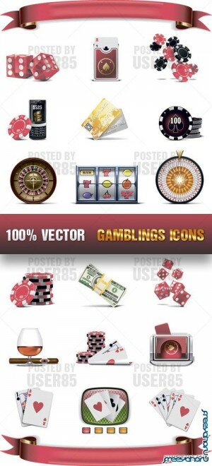 Казино - векторные объекты и иконки | Casino vector icons
