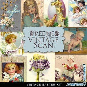 Scrap-kit - Vintage Easter Cards #7