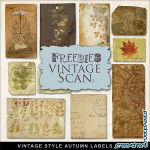 Scrap-kit - Vintage Style Autumn Labels