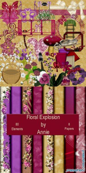 Scrap-set - Floral Explosion