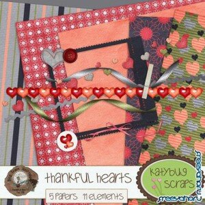 Scrap-set - Thankful Hearts #7