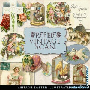 Scrap-kit - Vintage Easter Illustrations #11