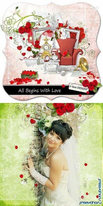Scrap kit All Begins With Love