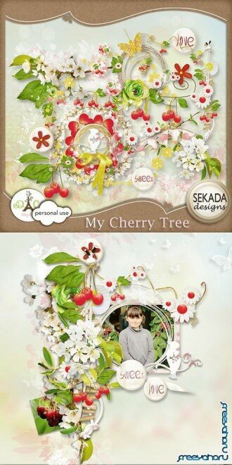 Scrap kit My cherry tree