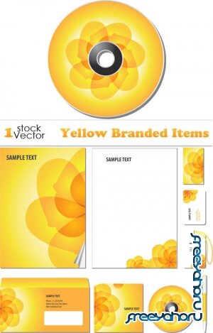 Yellow Branded Items Vector