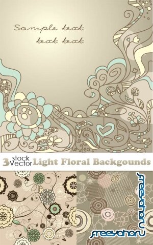 Light Floral Backgounds Vector