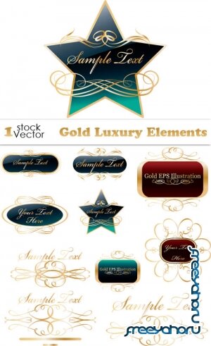 Gold Luxury Elements Vector