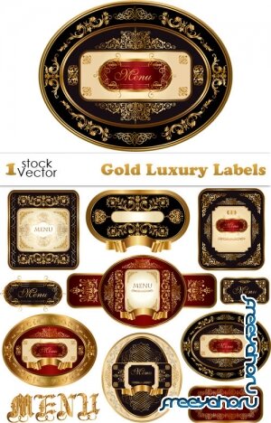 Gold Luxury Labels Vector