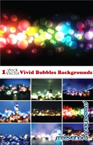 Vivid Bubbles Backgrounds Vector