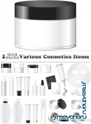 Various Cosmetics Items Vector