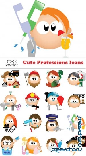   - Cute Professions Icons