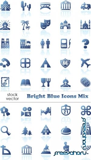   - Bright Blue Icons Mix