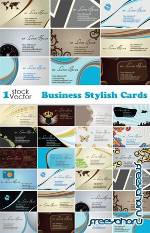 Business Stylish Cards Vector