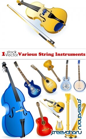 Various String Instruments Vector
