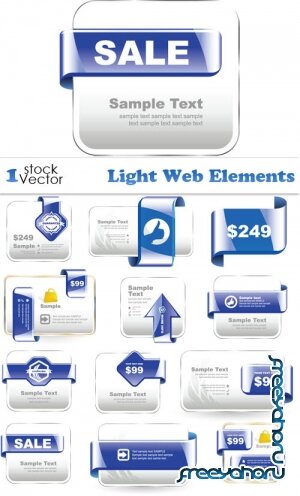 Light Web Elements Vector