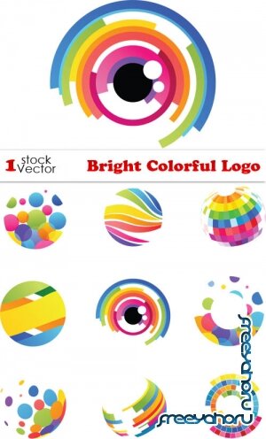 Bright Colorful Logo Vector