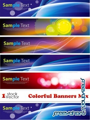 Colorful Banners Mix Vector