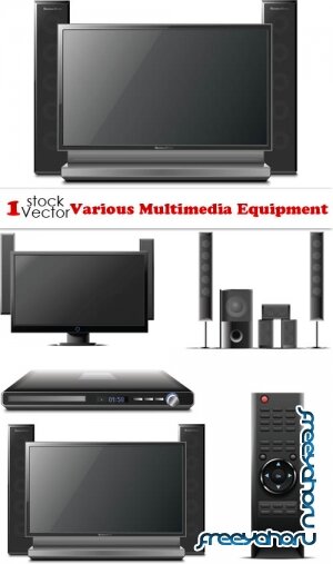 Various Multimedia Equipment Vector