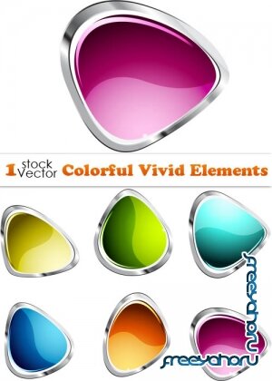 Colorful Vivid Elements Vector