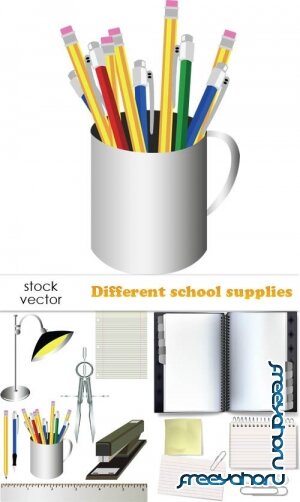   - Different school supplies