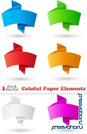 Coloful Paper Elements Vector
