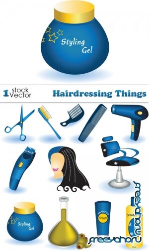 Hairdressing Things Vector