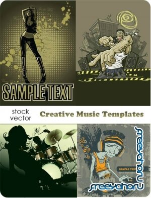 Векторный клипарт - Creative Music Templates