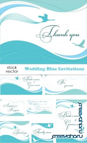   - Wedding Blue Invitations