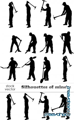   - Silhouettes of miners