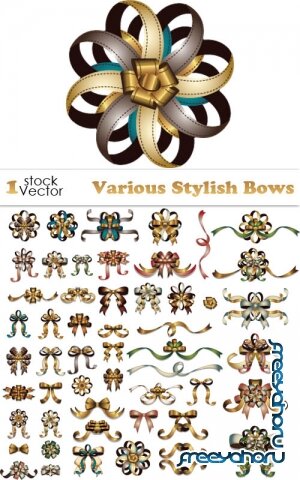 Various Stylish Bows Vector
