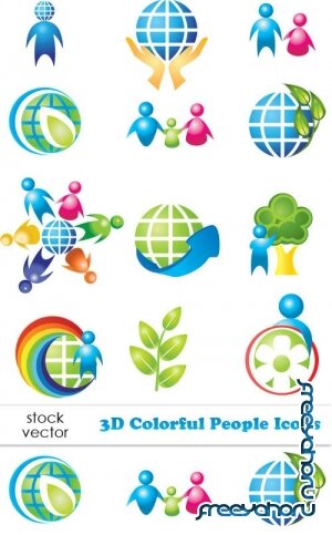   - 3D Colorful People Icons