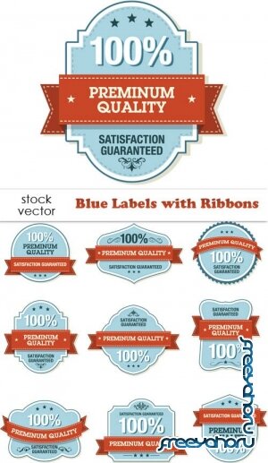   - Blue Labels with Ribbons