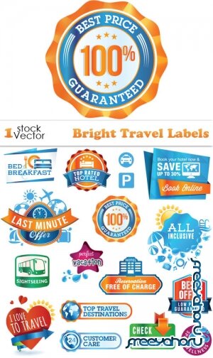 Vectors - Bright Travel Labels