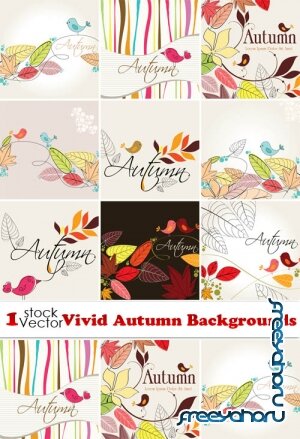 Vectors - Vivid Autumn Backgrounds
