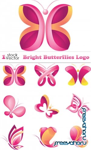 Vectors - Bright Butterflies Logo