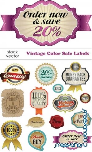   - Vintage Color Sale Labels