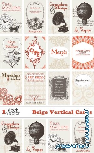 Vectors - Beige Vertical Cards