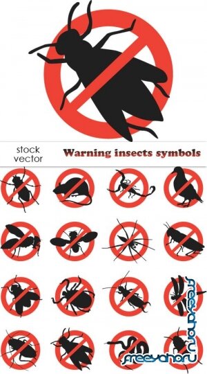   - Warning insects symbols