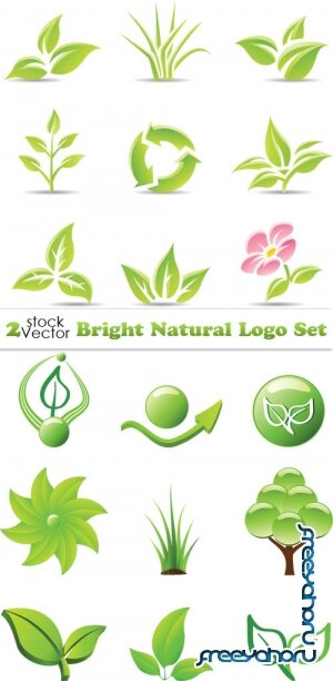 Vectors - Bright Natural Logo Set