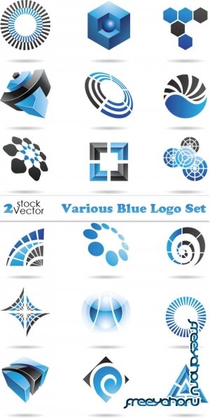 Vectors - Various Blue Logo Set
