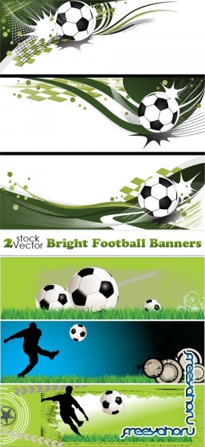 Vectors - Bright Football Banners